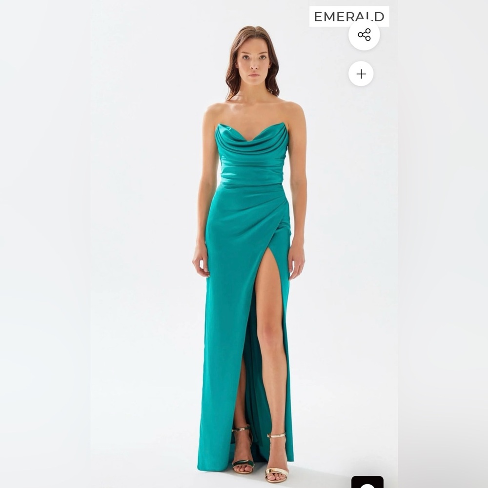 Emerald green gown